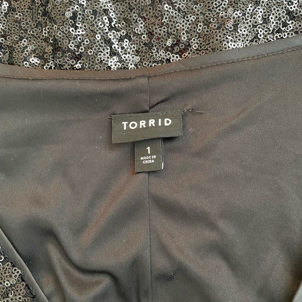 COPY - TORRID Black Sequin Long Sleeve Shift Dress - Picture 12 of 12